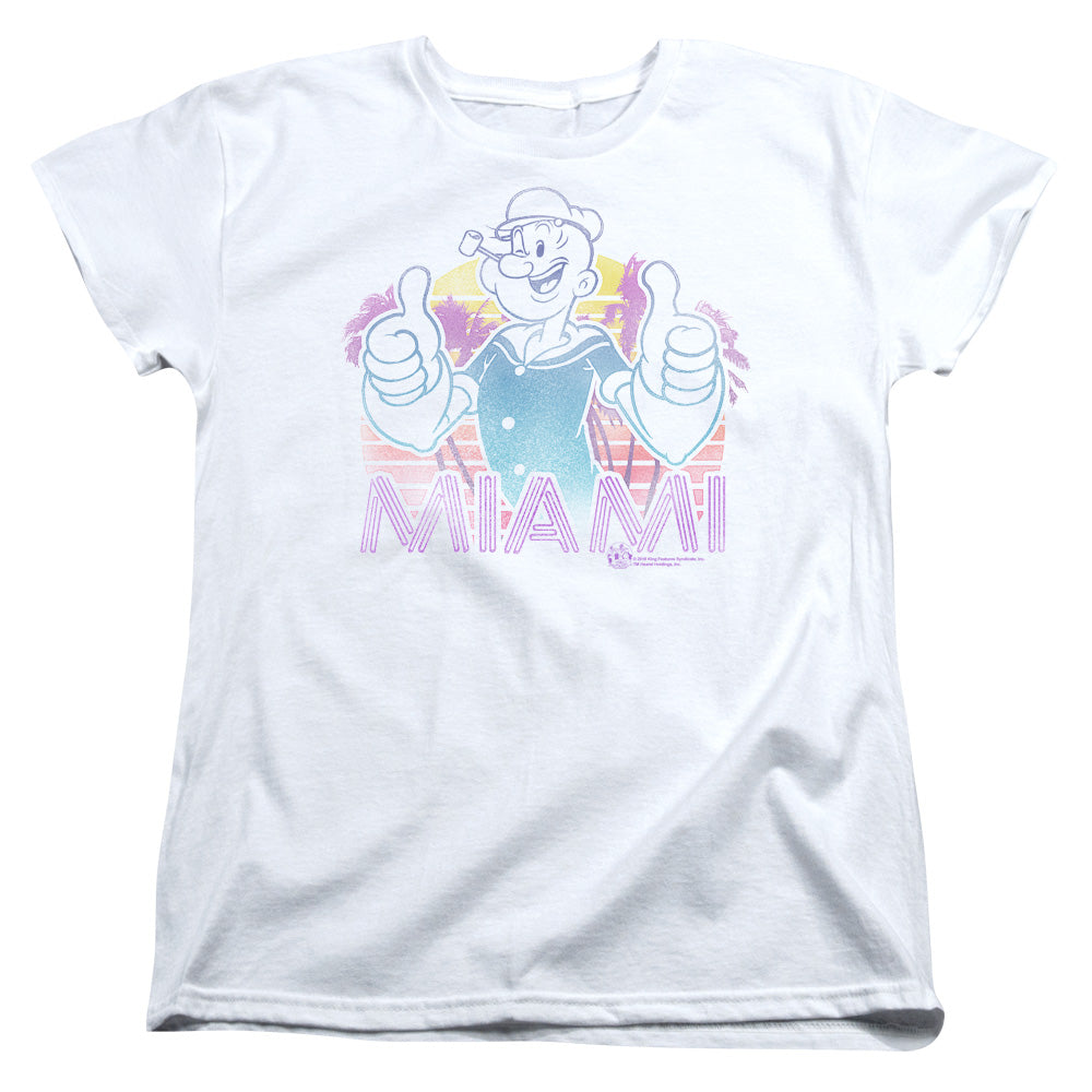 Popeye Miami Womens T Shirt White