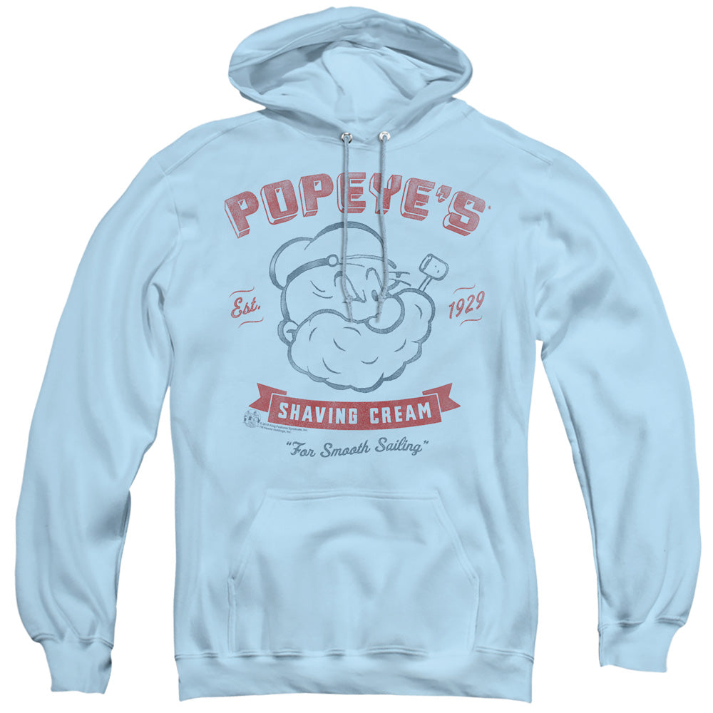 Popeye Popeyes Shaving Cream Mens Hoodie Light Blue