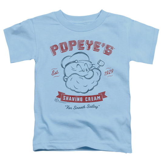 Popeye Popeyes Shaving Cream Toddler Kids Youth T Shirt Light Blue