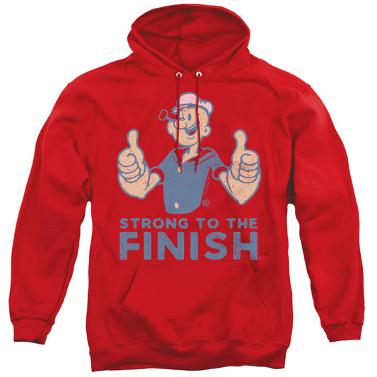 Popeye Strong Mens Hoodie Red