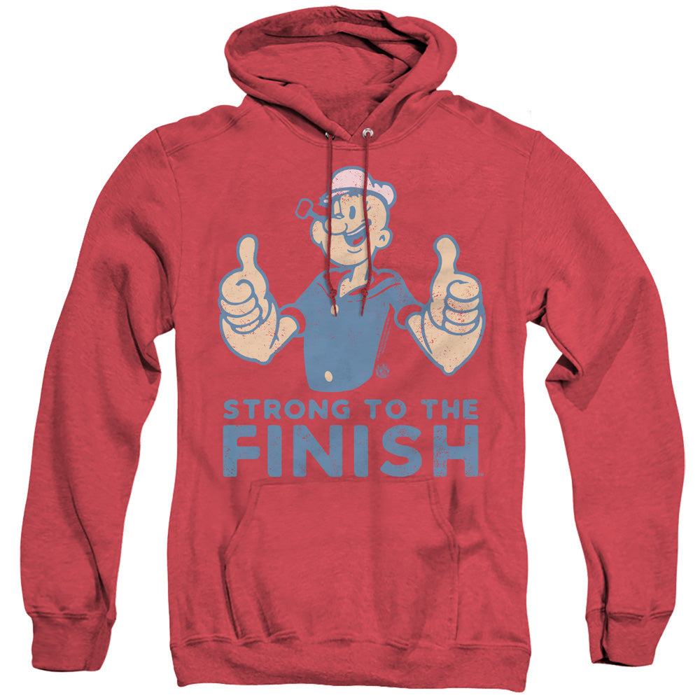 Popeye Strong Heather Mens Hoodie Red