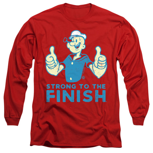 Popeye Strong Mens Long Sleeve Shirt Red