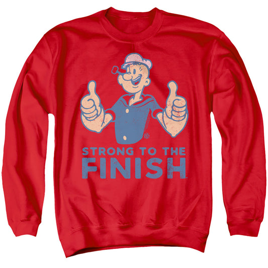 Popeye Strong Mens Crewneck Sweatshirt Red