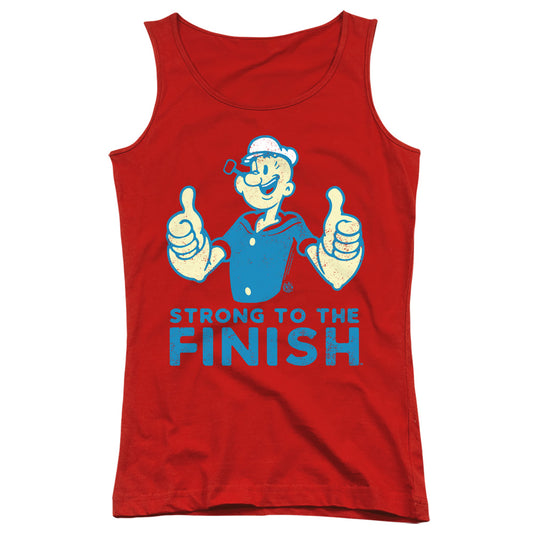 Popeye Strong Womens Tank Top Shirt Red