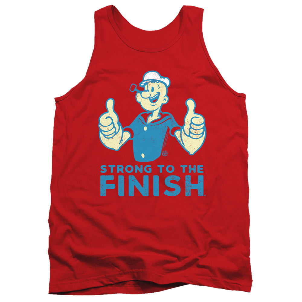 Popeye Strong Mens Tank Top Shirt Red