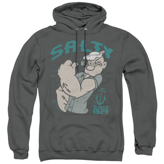 Popeye Salty Since Mens Hoodie Charcoal