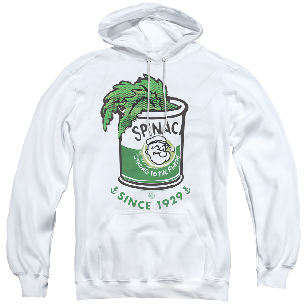 Popeye Strong To The Finish Mens Hoodie White