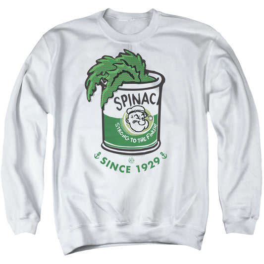 Popeye Strong To The Finish Mens Crewneck Sweatshirt White