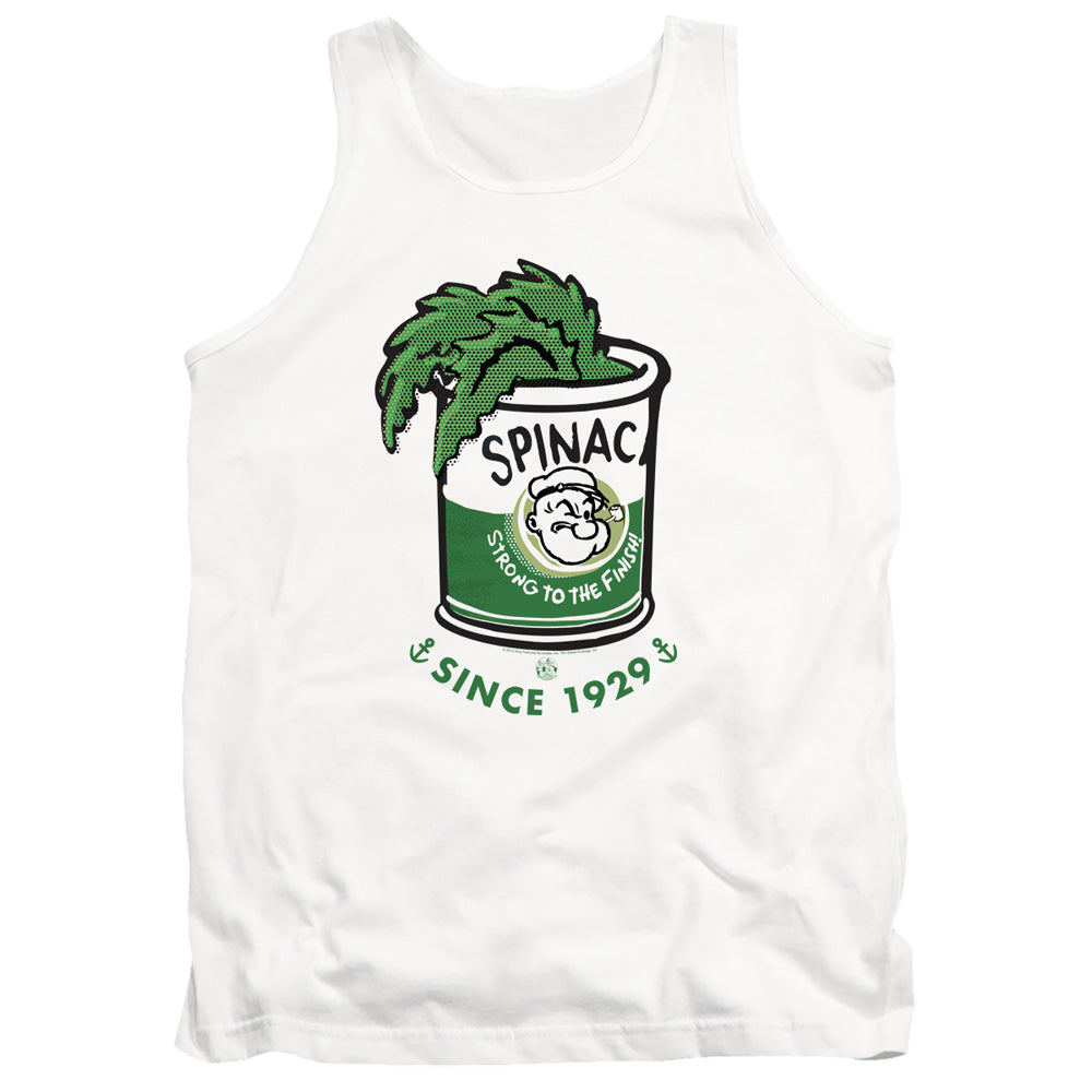 Popeye Strong To The Finish Mens Tank Top Shirt White