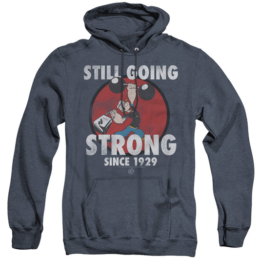 Popeye Still Going Strong Heather Mens Hoodie Navy