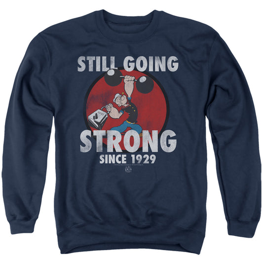 Popeye Still Going Strong Mens Crewneck Sweatshirt Navy