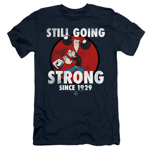 Popeye Still Going Strong Slim Fit Mens T Shirt Navy