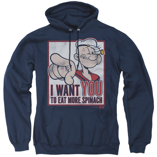 Popeye I Want You Mens Hoodie Navy