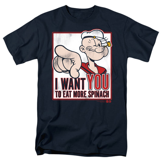 Popeye I Want You Mens T Shirt Navy Blue