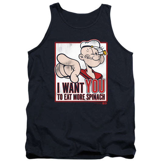 Popeye I Want You Mens Tank Top Shirt Navy