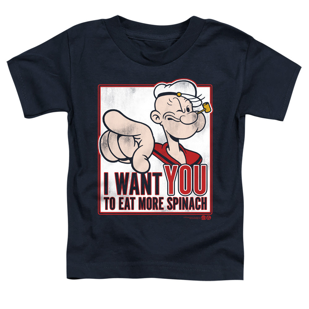 Popeye I Want You Toddler Kids Youth T Shirt Navy