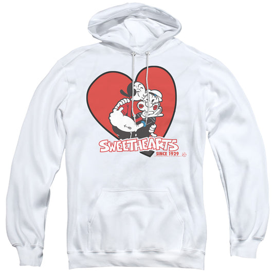 Popeye Sweethearts Mens Hoodie White