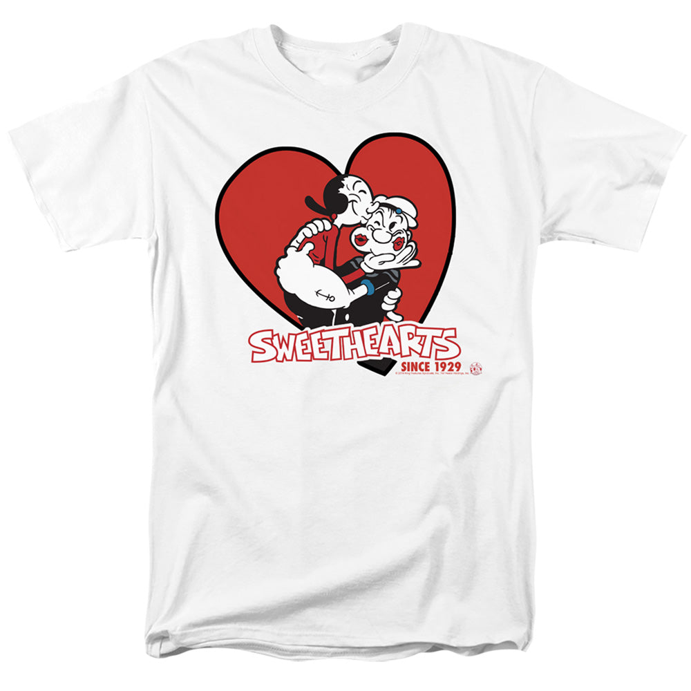 Popeye Sweethearts Mens T Shirt White