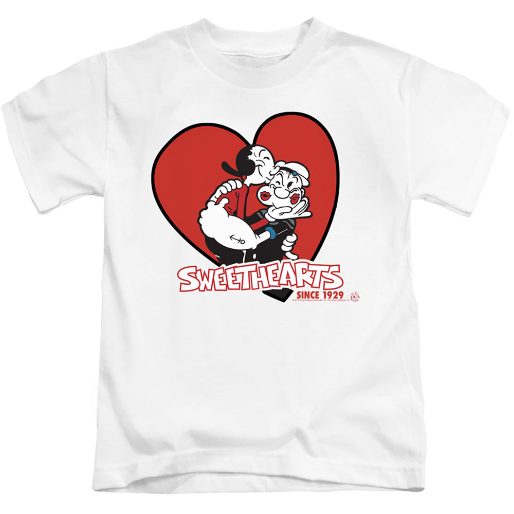 Popeye Sweethearts Juvenile Kids Youth T Shirt White