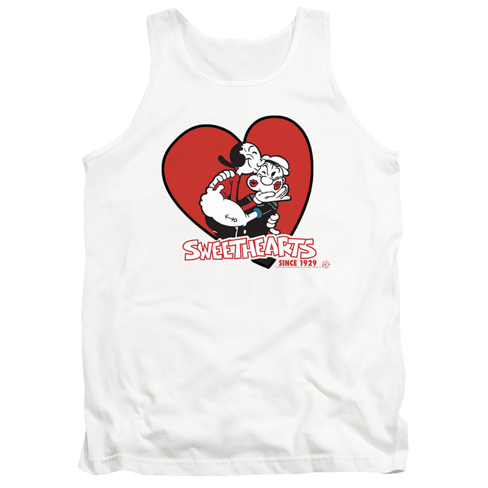 Popeye Sweethearts Mens Tank Top Shirt White