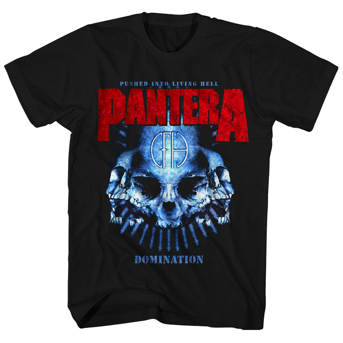Pantera Domination Distressed Print Mens T Shirt Black
