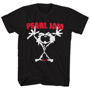 Pearl Jam Alive Stickman Mens T Shirt