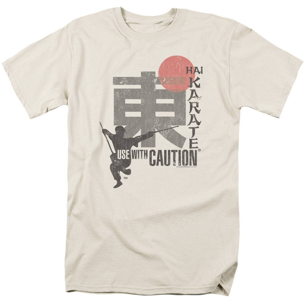 Hai Karate Caution Mens T Shirt Cream