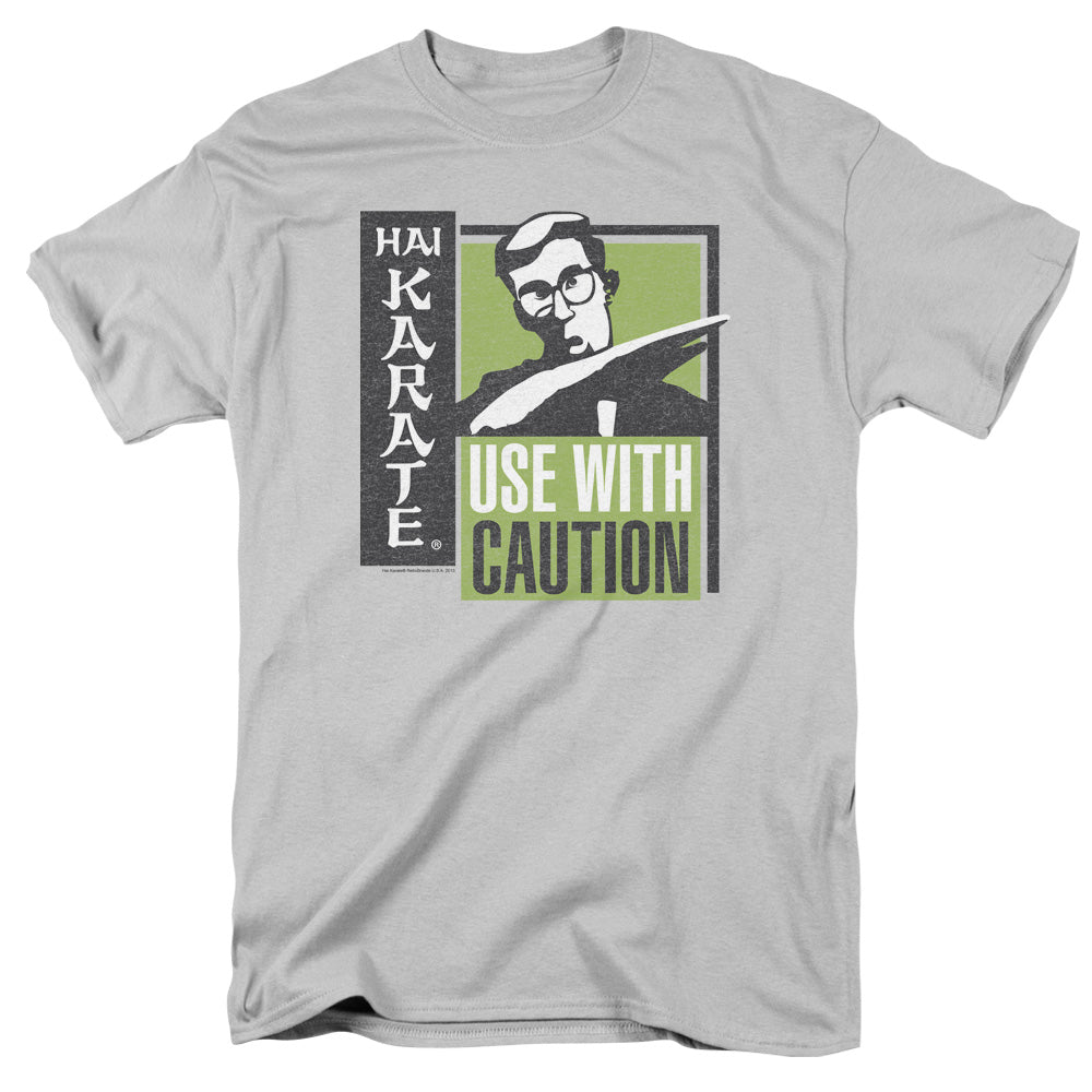 Hai Karate Karate Chop Mens T Shirt Silver