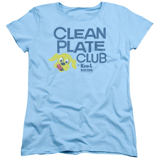 Ken L Ration Clean Plate Womens T Shirt Light Blue