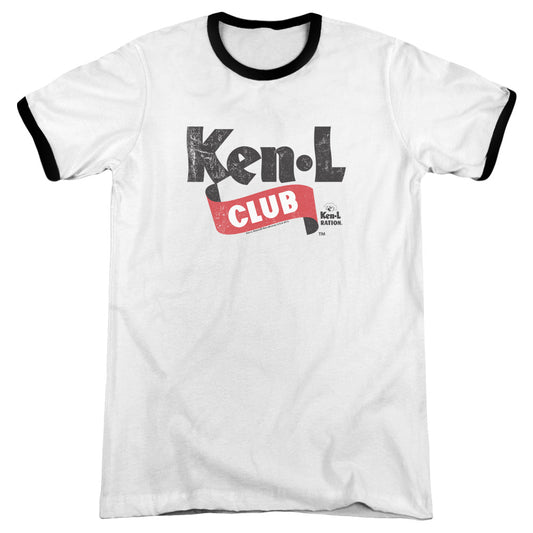 Ken L Ration Ken L Club Heather Ringer Mens T Shirt White Black