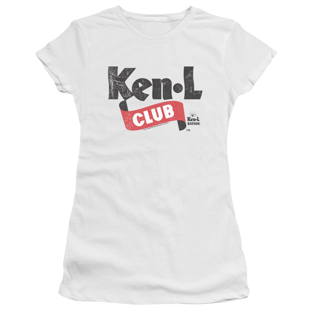 Ken L Ration Ken L Club Junior Sheer Cap Sleeve Womens T Shirt White