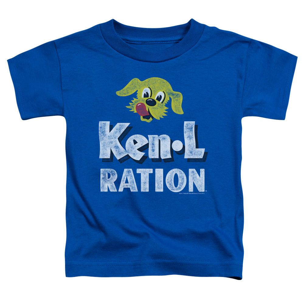 Ken L Ration Distressed Logo Toddler Kids Youth T Shirt Royal Blue