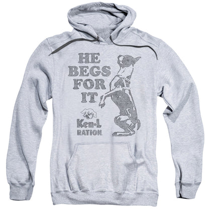 Ken L Ration Begs Mens Hoodie Athletic Heather