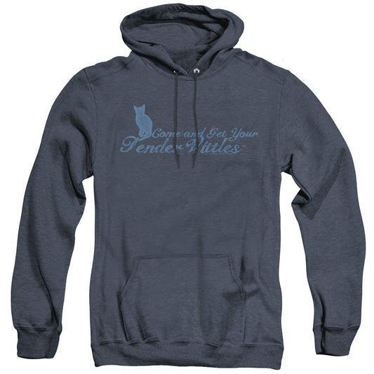 Tender Vittles Come And Get Em Mens Heather Hoodie Navy