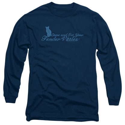 Tender Vittles Come And Get Em Mens Long Sleeve Shirt Navy