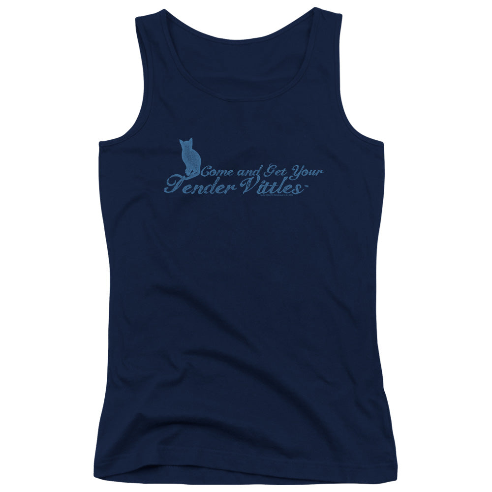 Tender Vittles Come And Get Em Womens Tank Top Shirt Navy