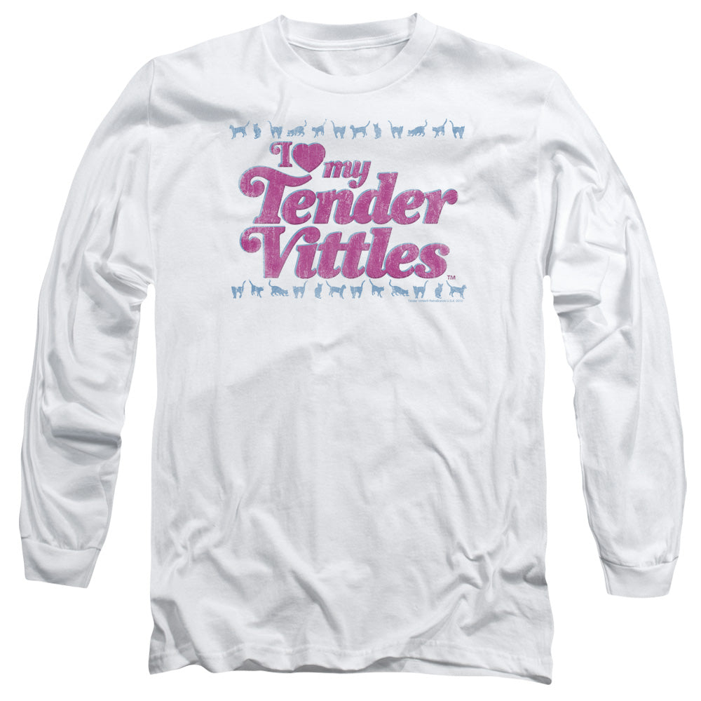 Tender Vittles Love Mens Long Sleeve Shirt White