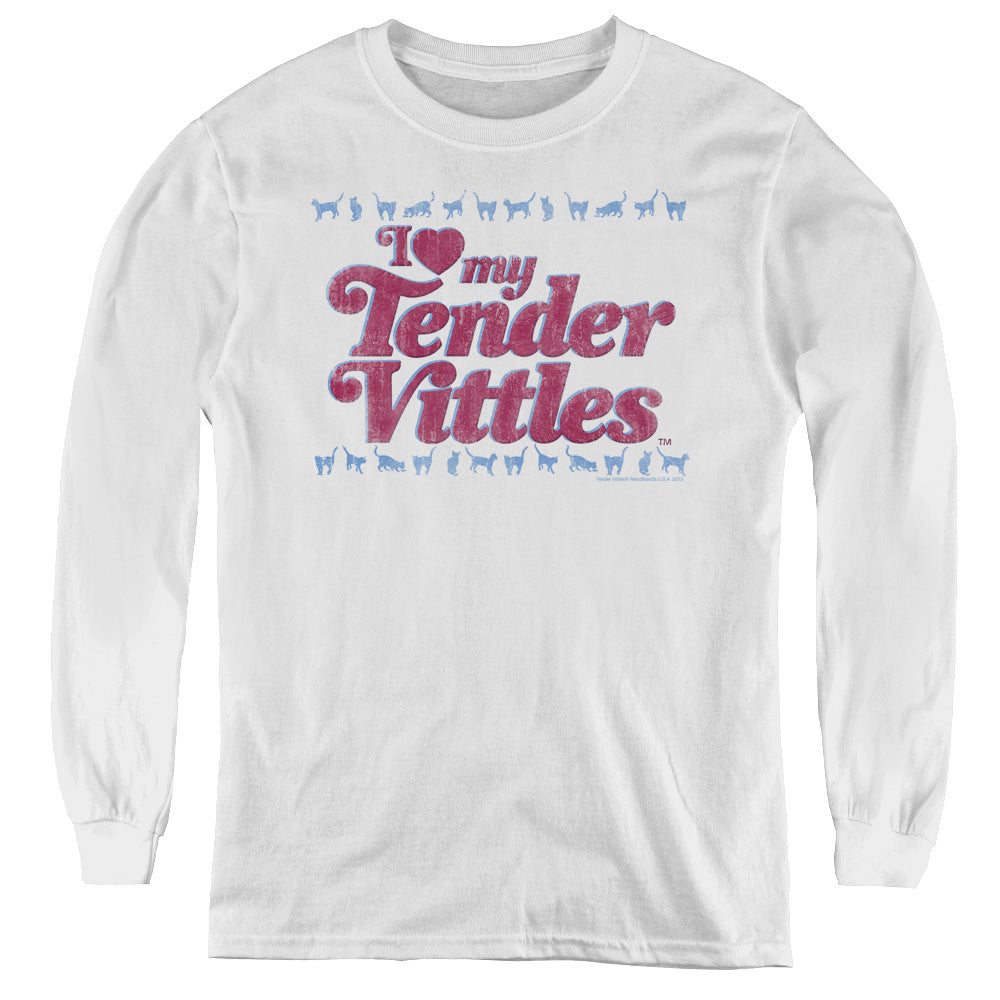 Tender Vittles Love Long Sleeve Kids Youth T Shirt White