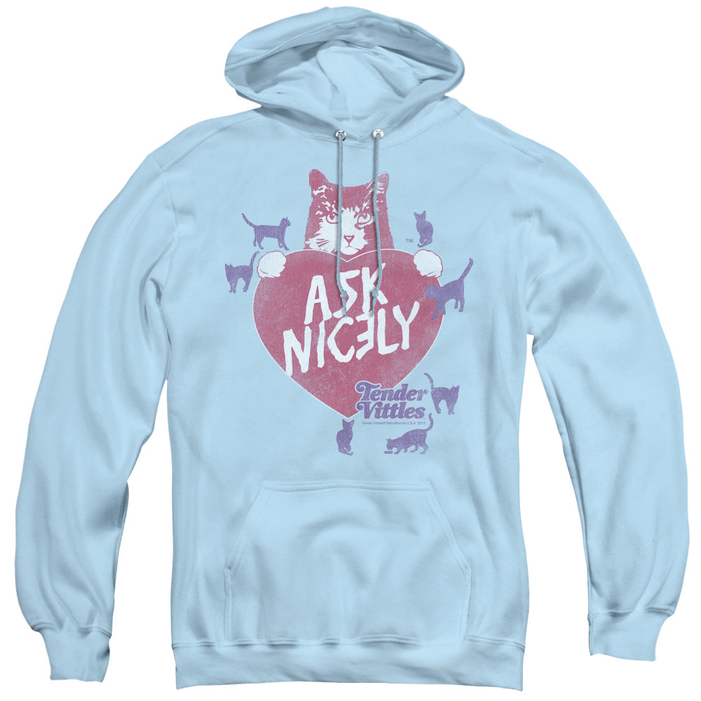 Tender Vittles Nicely Mens Hoodie Light Blue