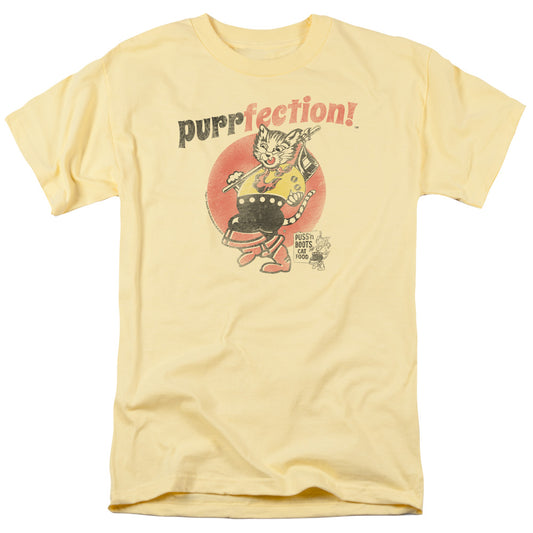 Puss N Boots Purrfection Mens T Shirt Banana