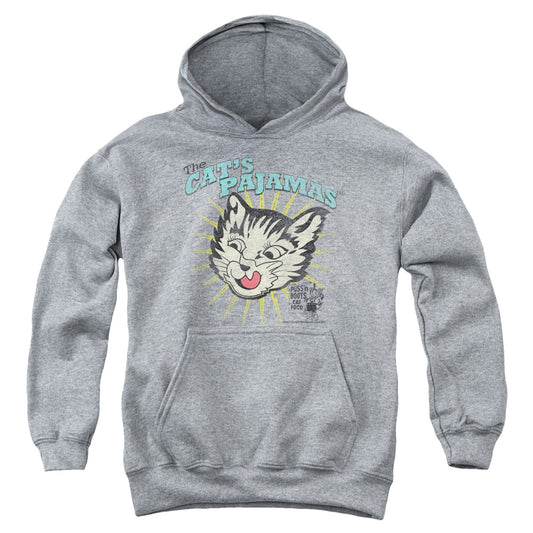 Puss N Boots Cats Pajamas Kids Youth Hoodie Heather