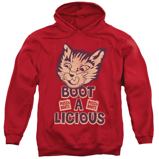 Puss N Boots Boot A Licious Mens Hoodie Red