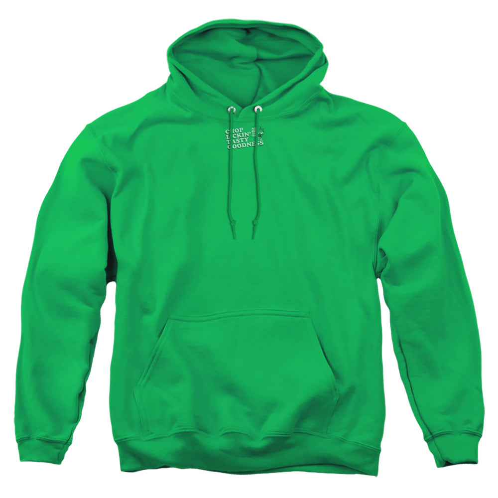 Puss N Boots Chop Lickin Tasty Goodness Mens Hoodie Kelly Green