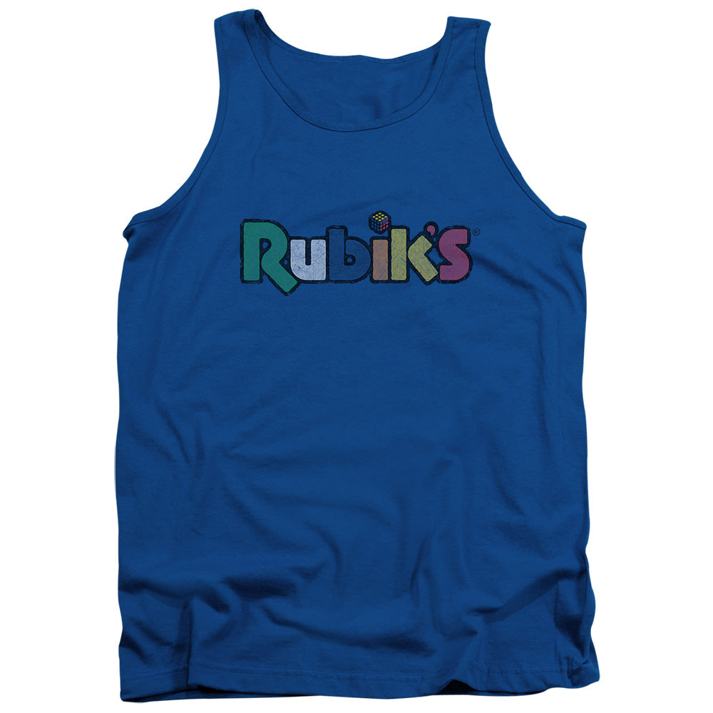 Rubiks Cube Udge Logo Mens Tank Top Shirt Royal Blue