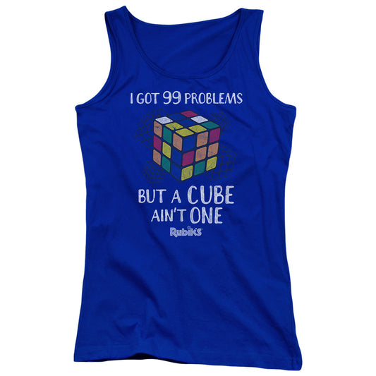 Rubiks Cube 99 Problems Womens Tank Top Shirt Royal Blue