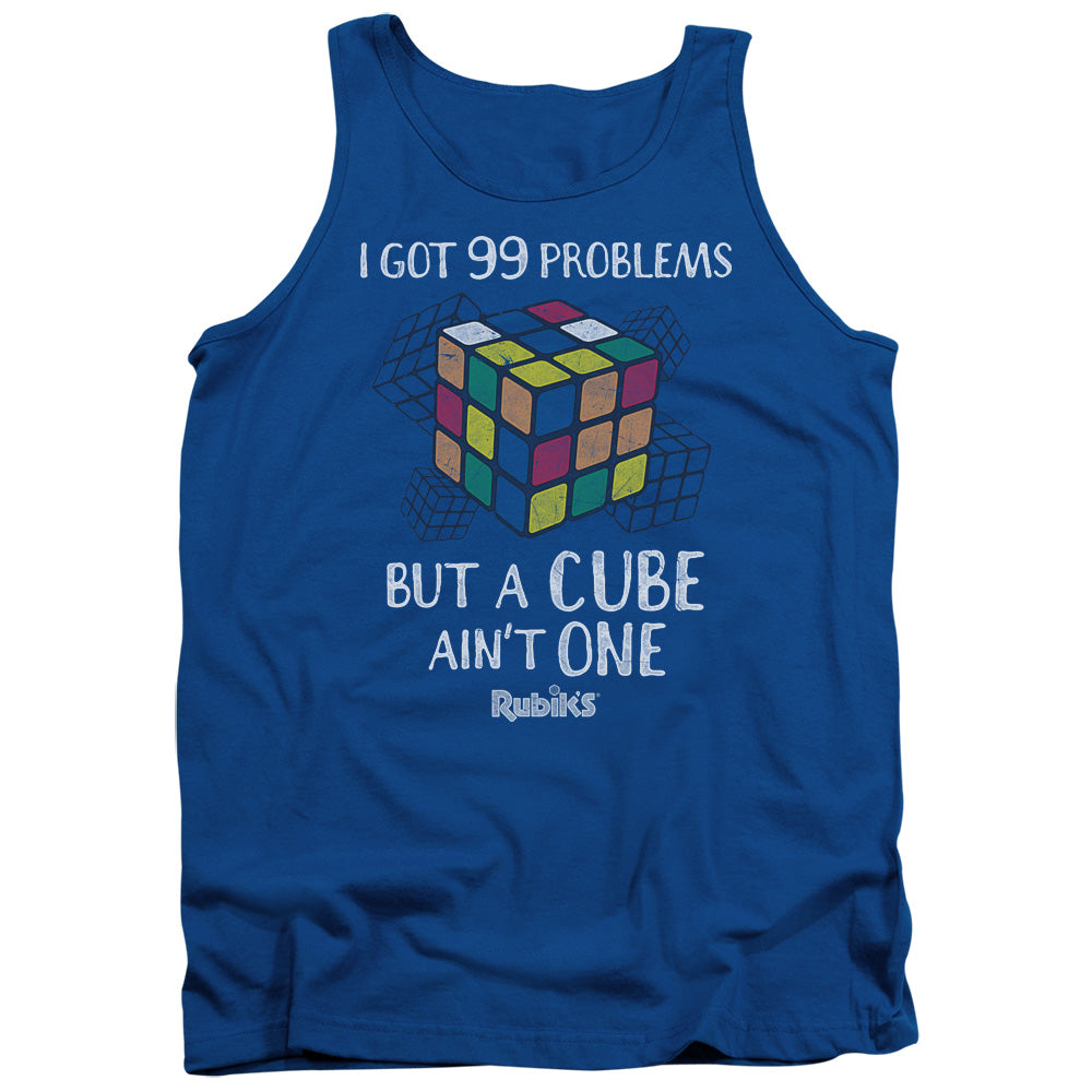 Rubiks Cube 99 Problems Mens Tank Top Shirt Royal Blue