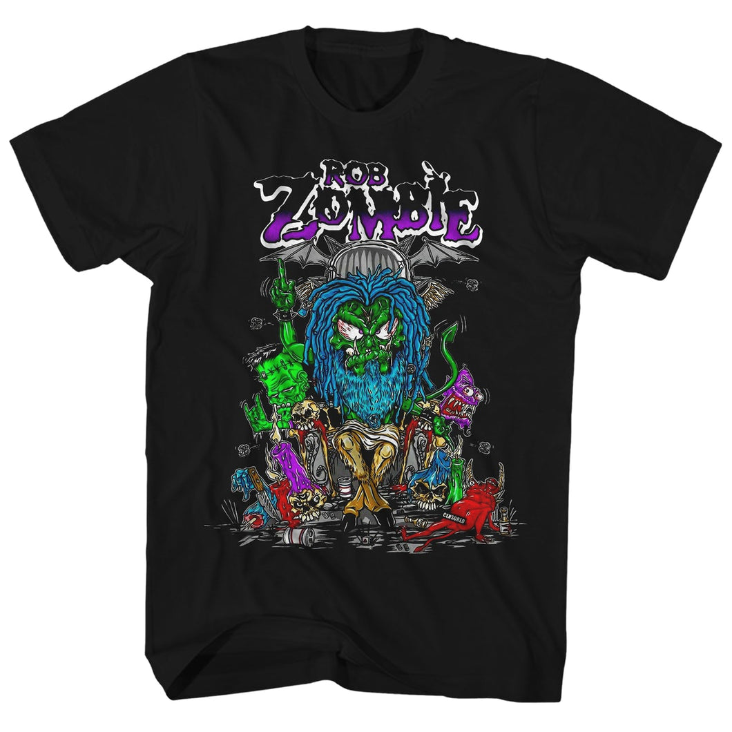 Rob Zombie Bapho Censored Mens T Shirt Black