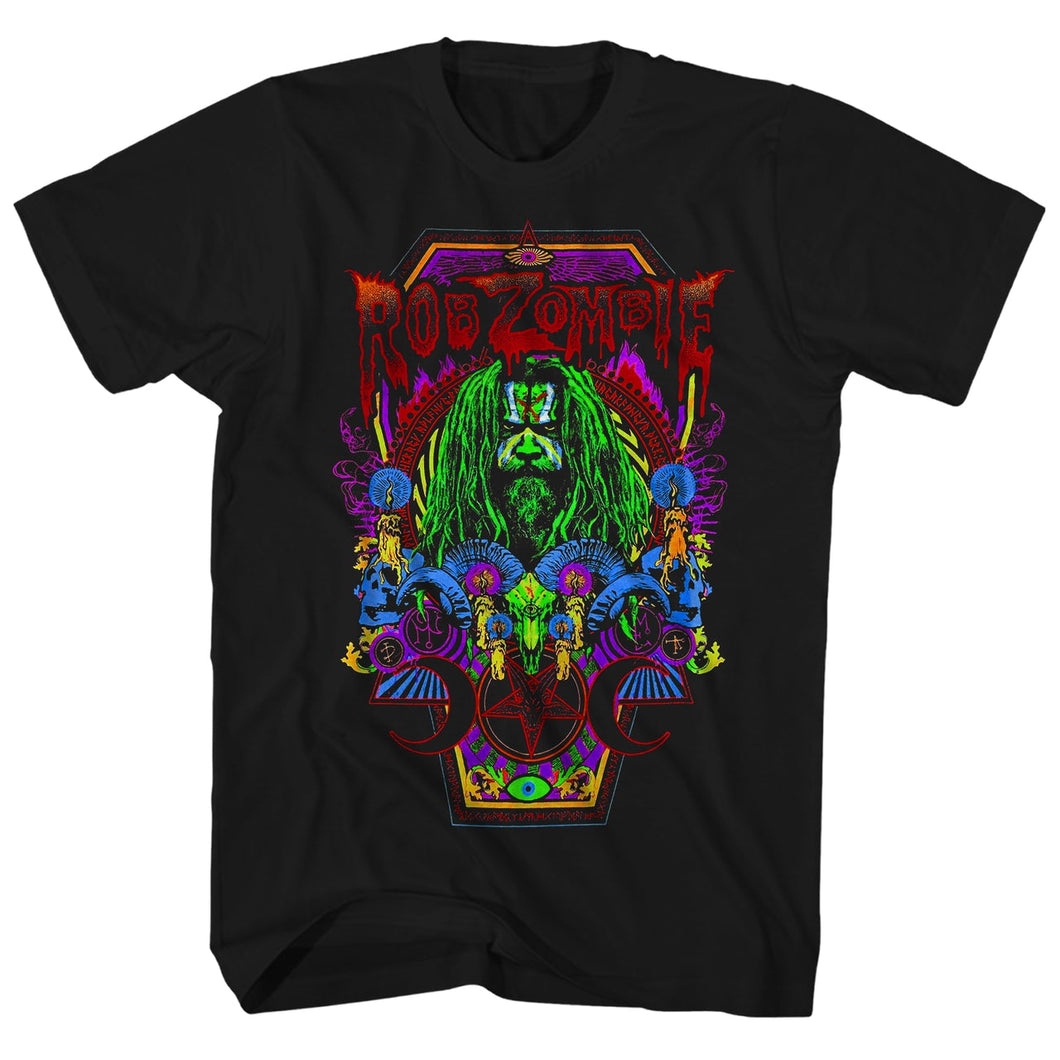 Rob Zombie Necro Color Mens T Shirt Black