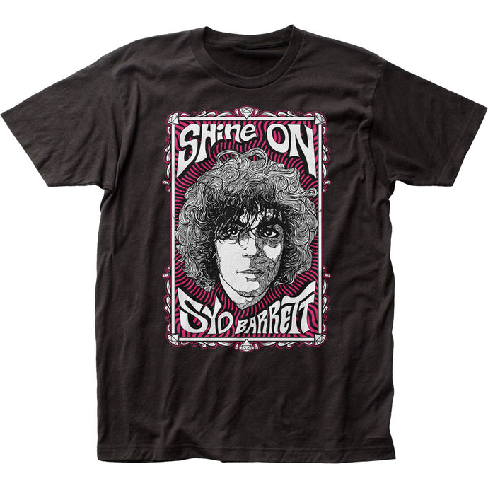 Syd Barrett Swirly Portrait Mens T Shirt Black