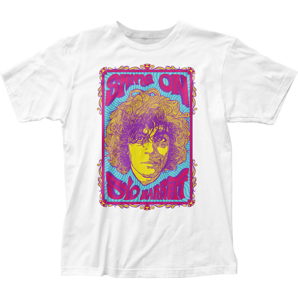 Syd Barrett Swirly Portrait Mens T Shirt White